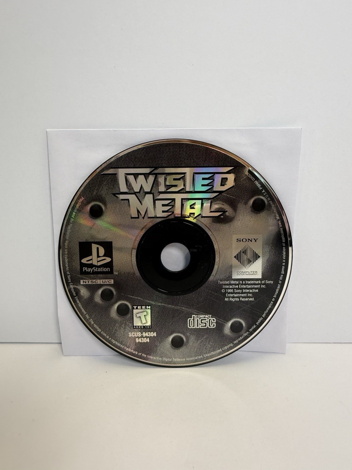 Twisted Metal (Sony PlayStation 1, 1995) Vehicular Combat Video Game Disc Only
