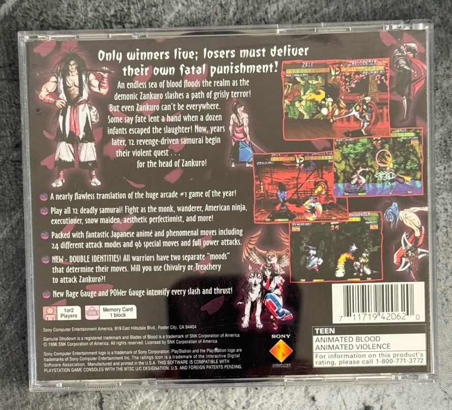 Samurai Shodown III: Blades of Blood Sony PlayStation 1 CIB w/Manual VG – Tested