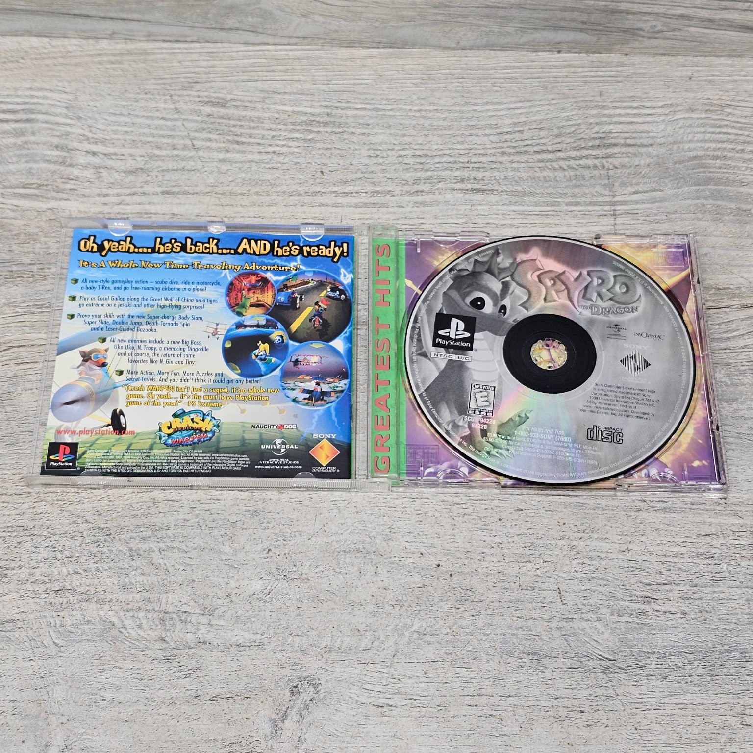 Spyro the Dragon Greatest Hits PlayStation 3D Platformer CIB Tested Working