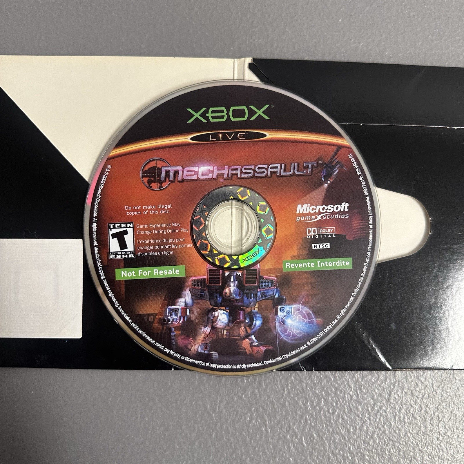MechAssault (Xbox 2002) NFR Not For Resale Promo Edition Tested Rated T Teen HTF