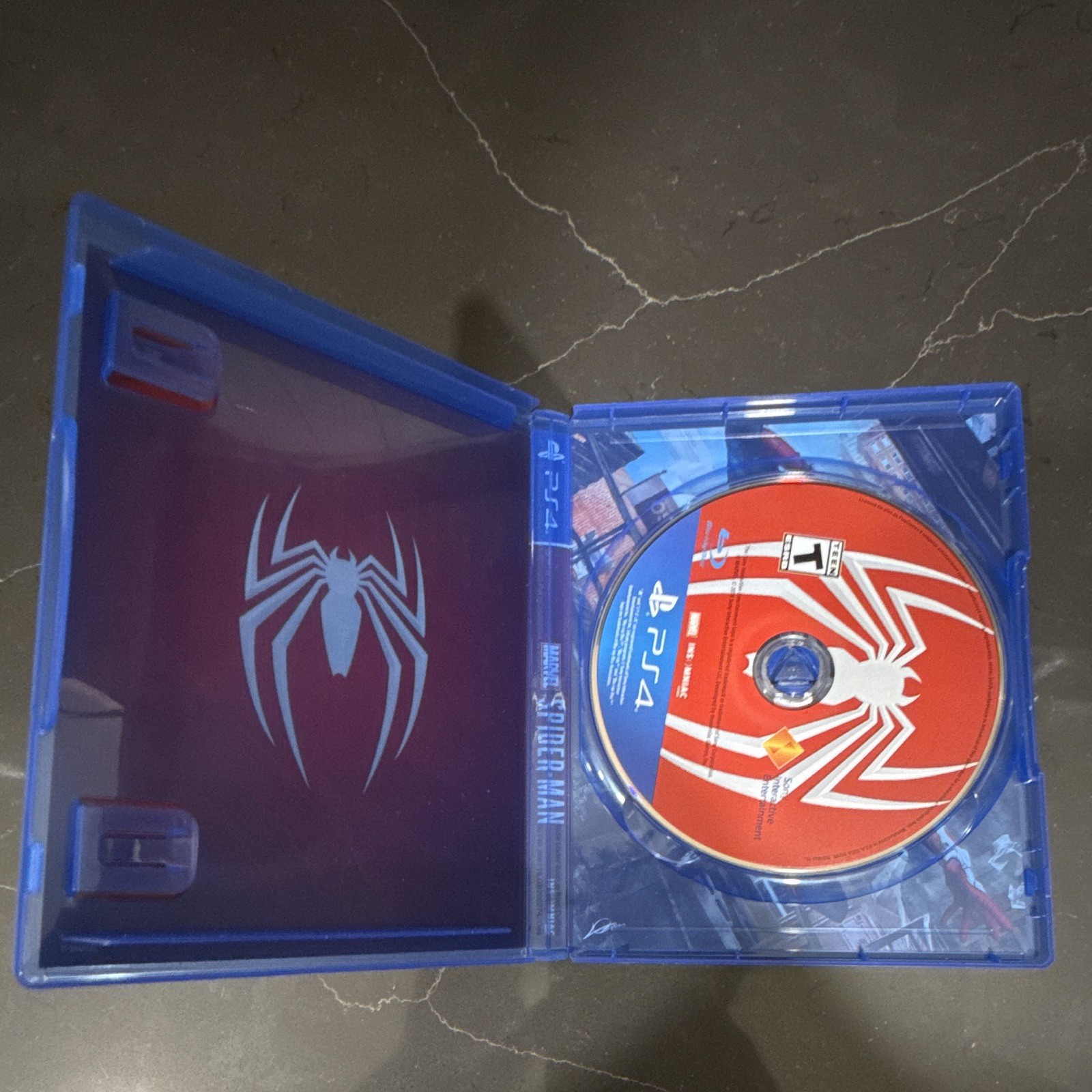 Marvel Spider-Man PS4 Game Disc w/ Case, T (Teen), NTSC-U/C US/Canada