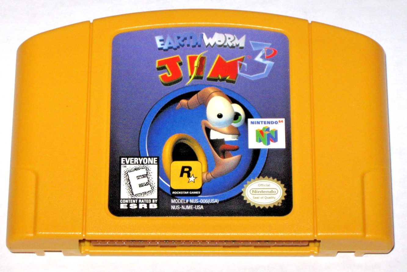 Earth Worm Jim 3D Nintendo 64 N64 Authentic Tested