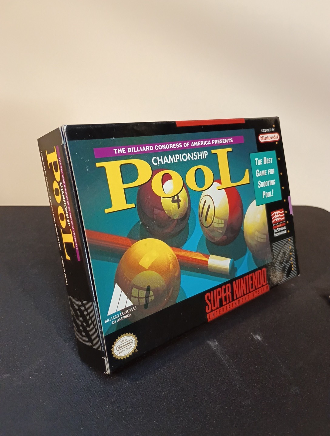 🔥Championship Pool Super Nintendo Entertainment System 1993 Clean Tested SNES