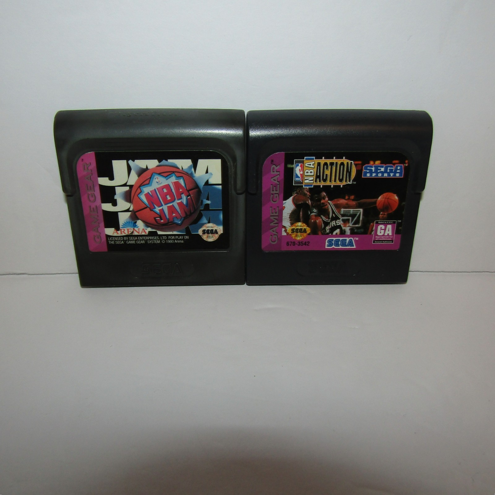 NBA Jam + NBA Action Sega Sports Sega Game Gear Video Game Cartridges Only Lot