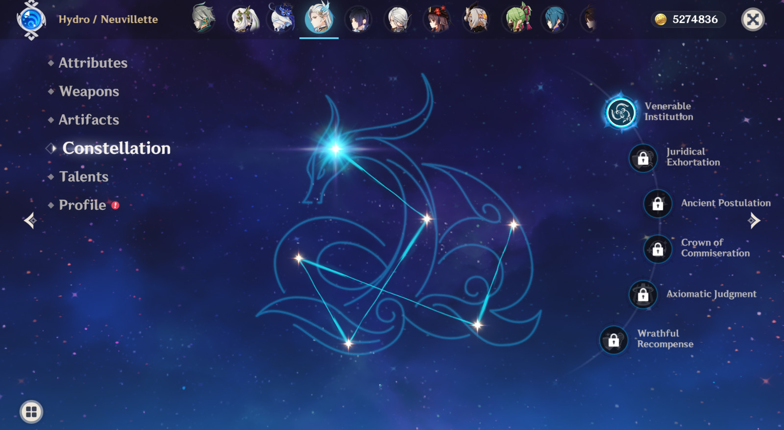 [AR60/NA] Genshin + Honkai Account – 35 5* Char & 25 5* Weapon – C2 Durin & more