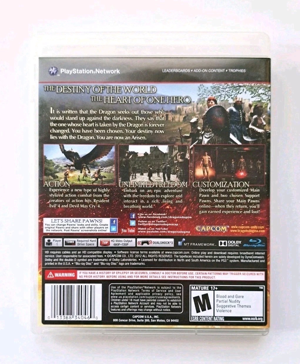 Dragon’s Dogma (Sony PlayStation 3, 2012) CIB