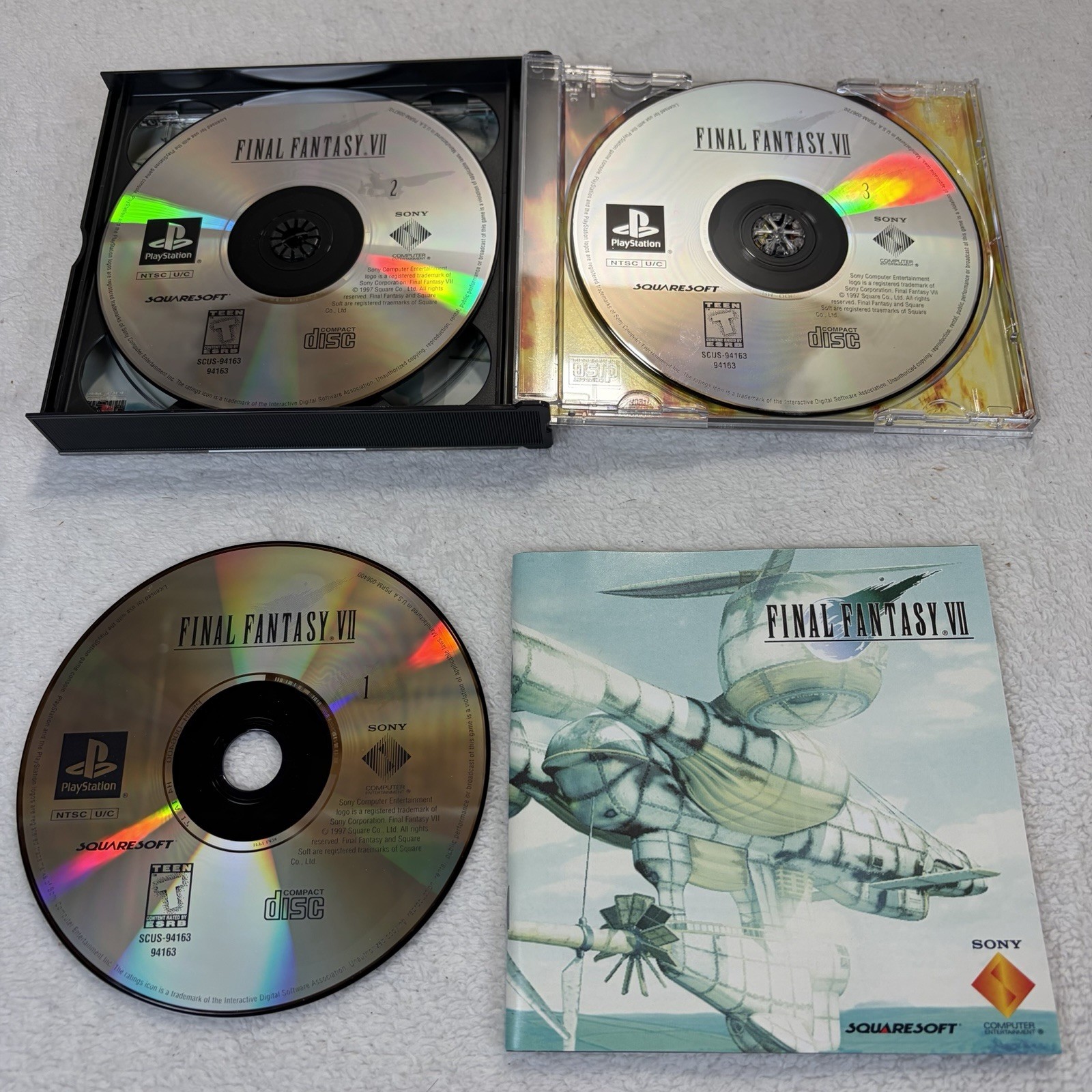 Final Fantasy VII VIII IX PlayStation 1 PS1 Games Lot SquareSoft RPG Collection