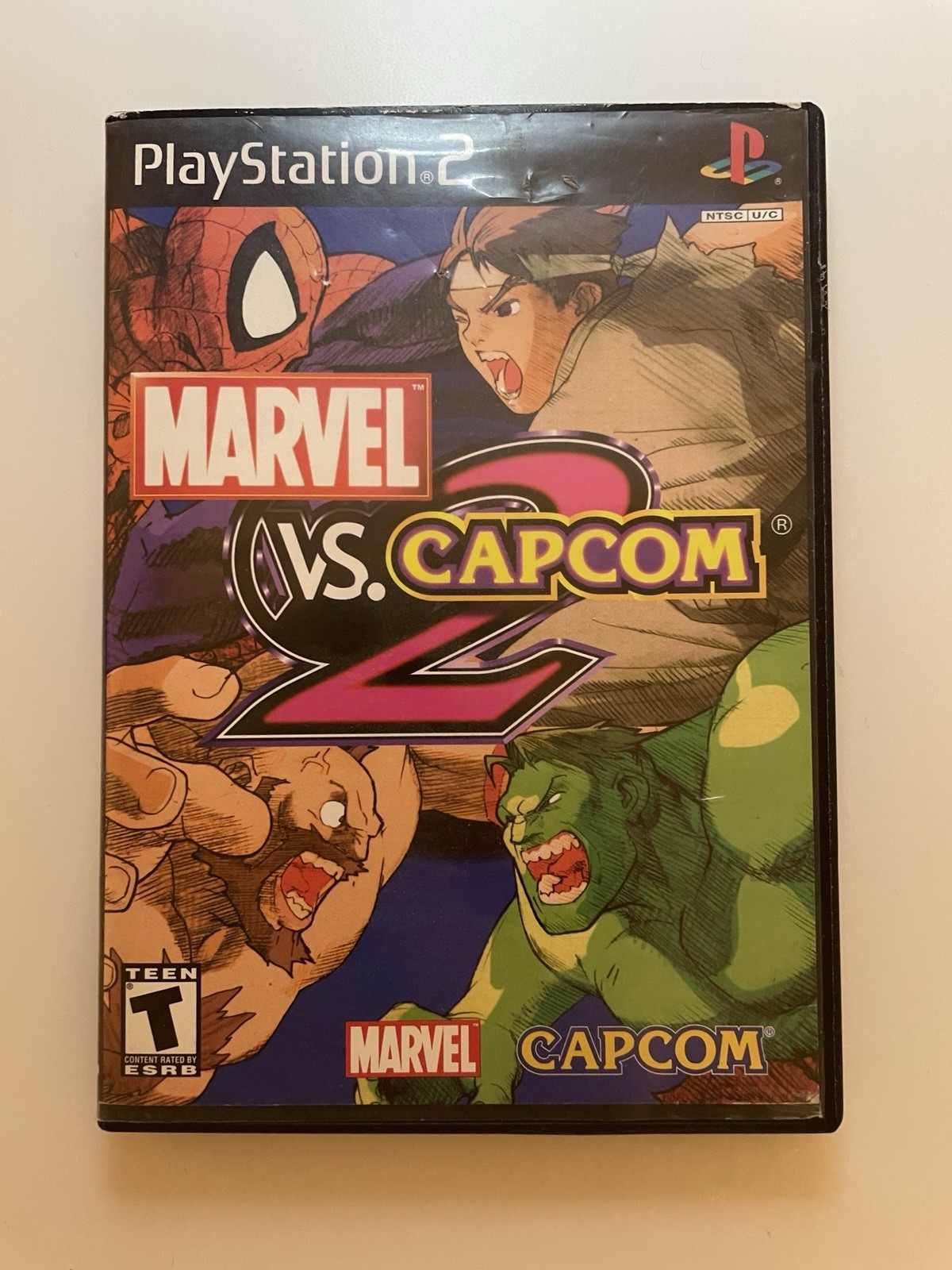 Marvel vs Capcom 2 PS2 w/ Case, Manual & Memory Card With All Character Unlocked