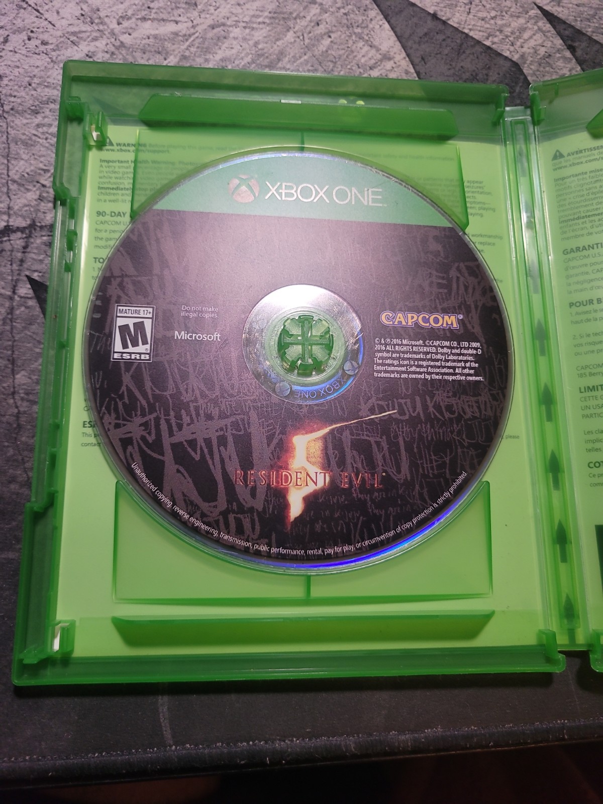 Resident Evil 5 HD (Microsoft Xbox One, 2016) Tested Working