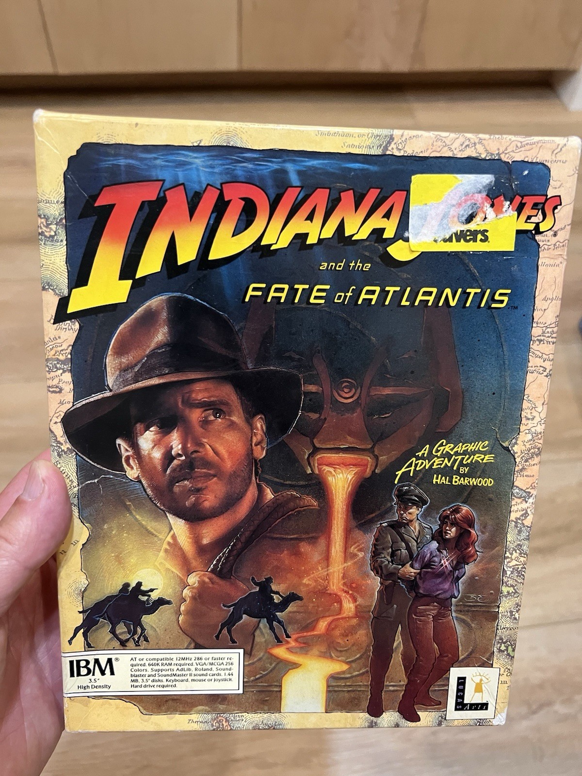 Indiana Jones and the Fate of Atlantis Big Box PC 3.5″ Very Good w/ Ref Card