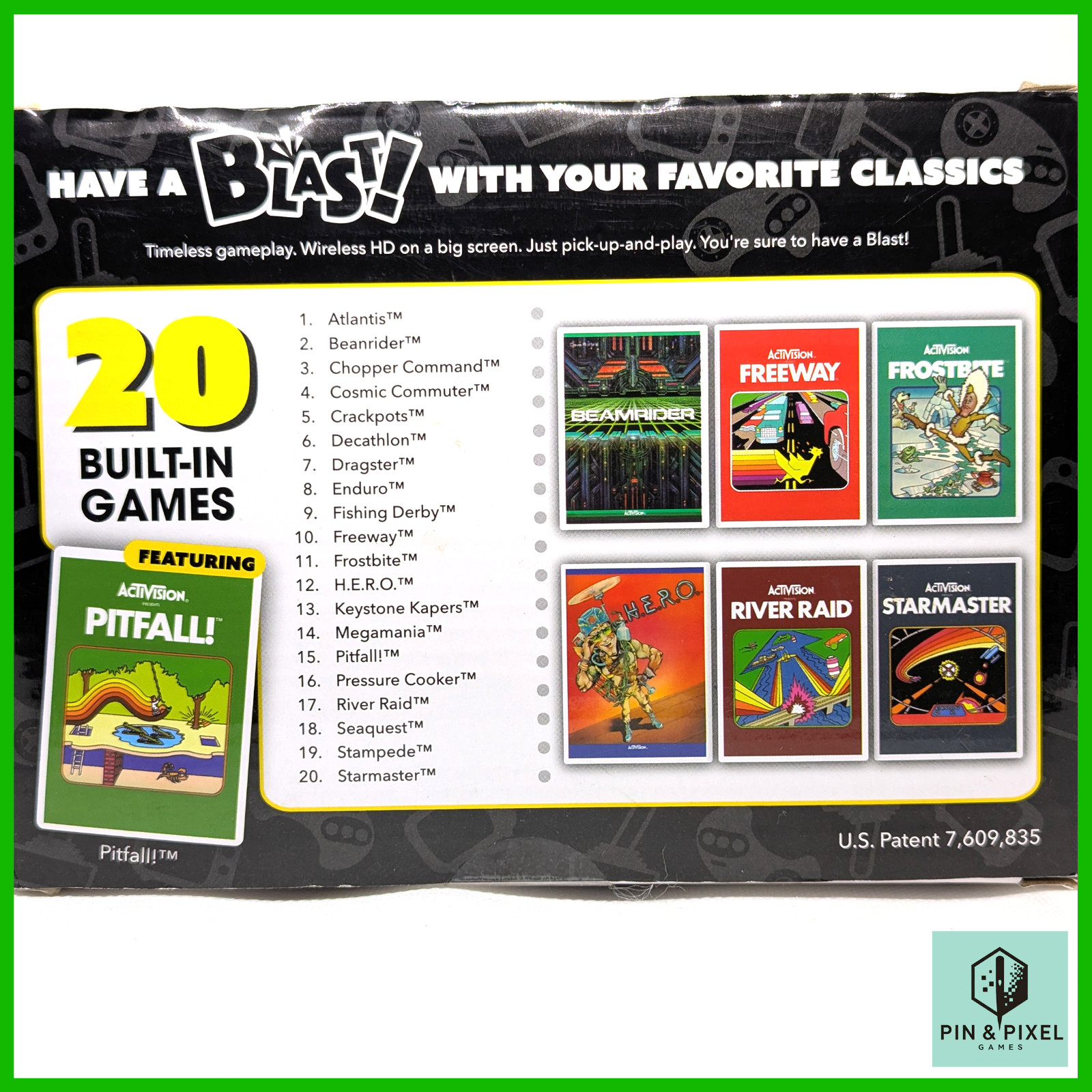 Activision Flashback Blast! 20 Games, Plug & Play HDMI USB Pitfall, River Raid
