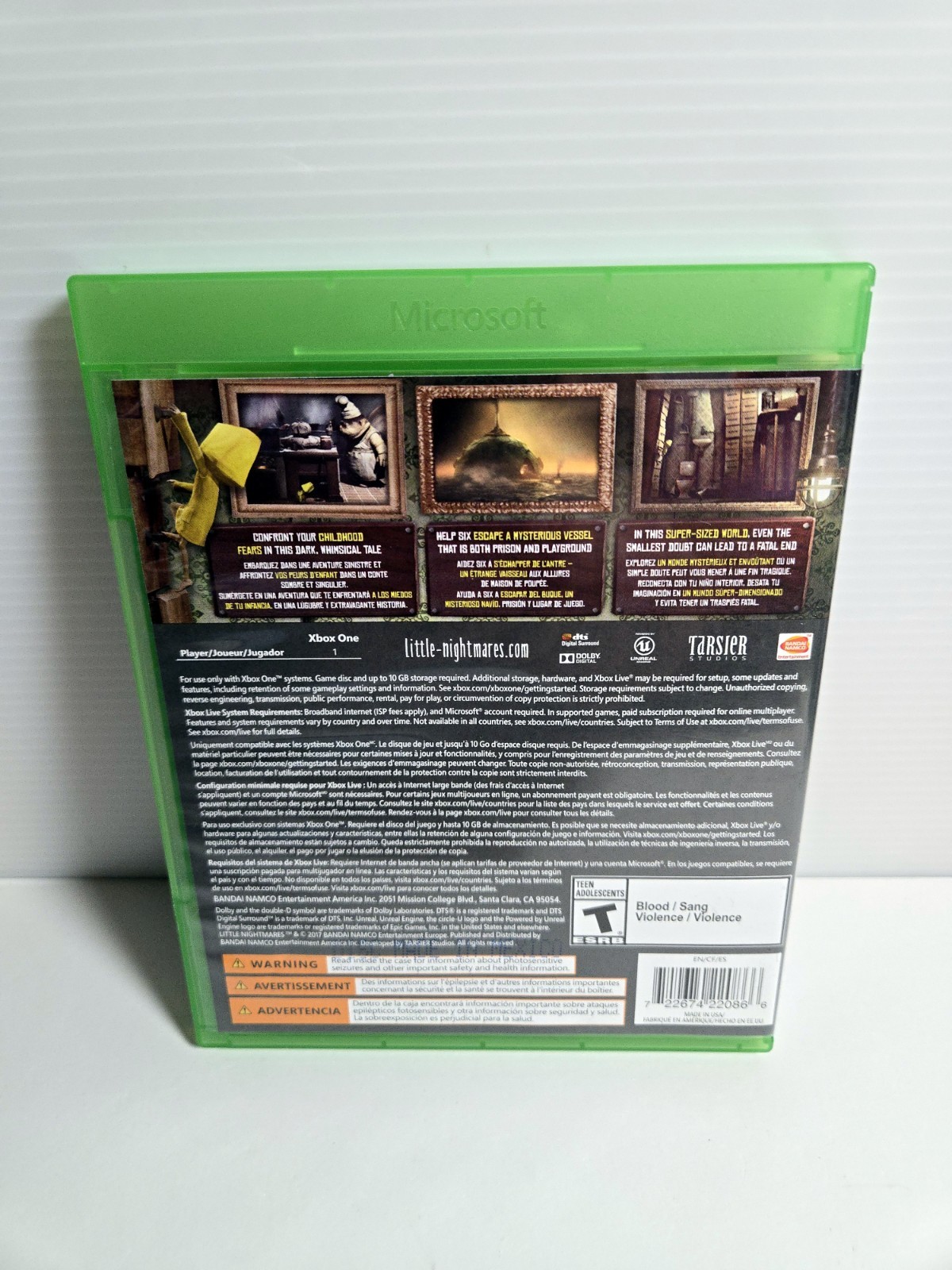 Little Nightmares (Microsoft Xbox One, 2017) CIB With CD Soundtrack