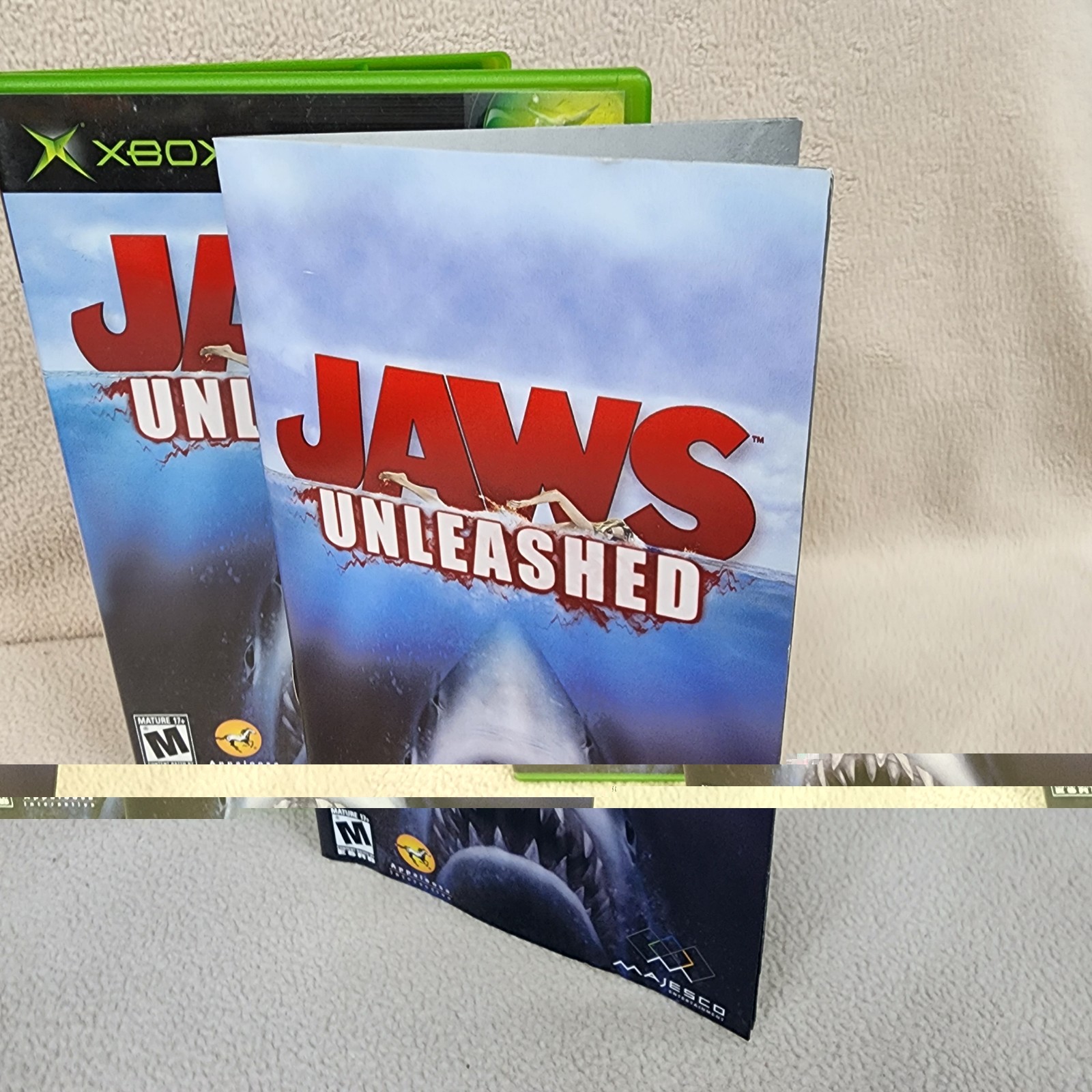 Jaws Unleashed Microsoft Xbox 2006 Complete CIB Cleaned Tested FAST SHIPPING!