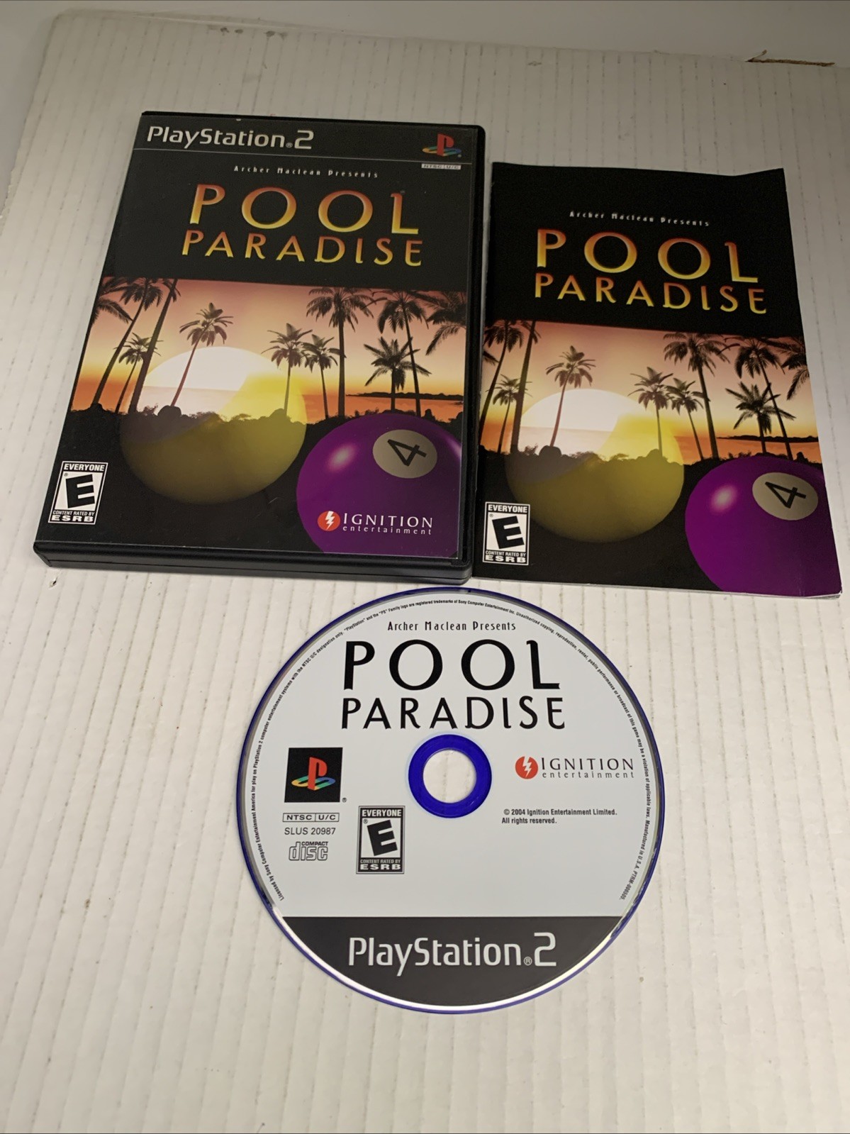 Pool Paradise (Sony PlayStation 2, 2004) Complete See Pics More Games In Store
