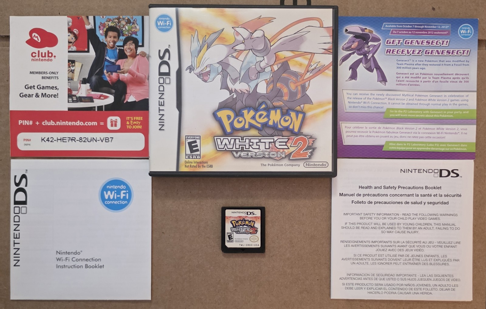 Pokemon White 1 & 2 Bundle (Nintendo DS) Lot of 2 Authentic Games