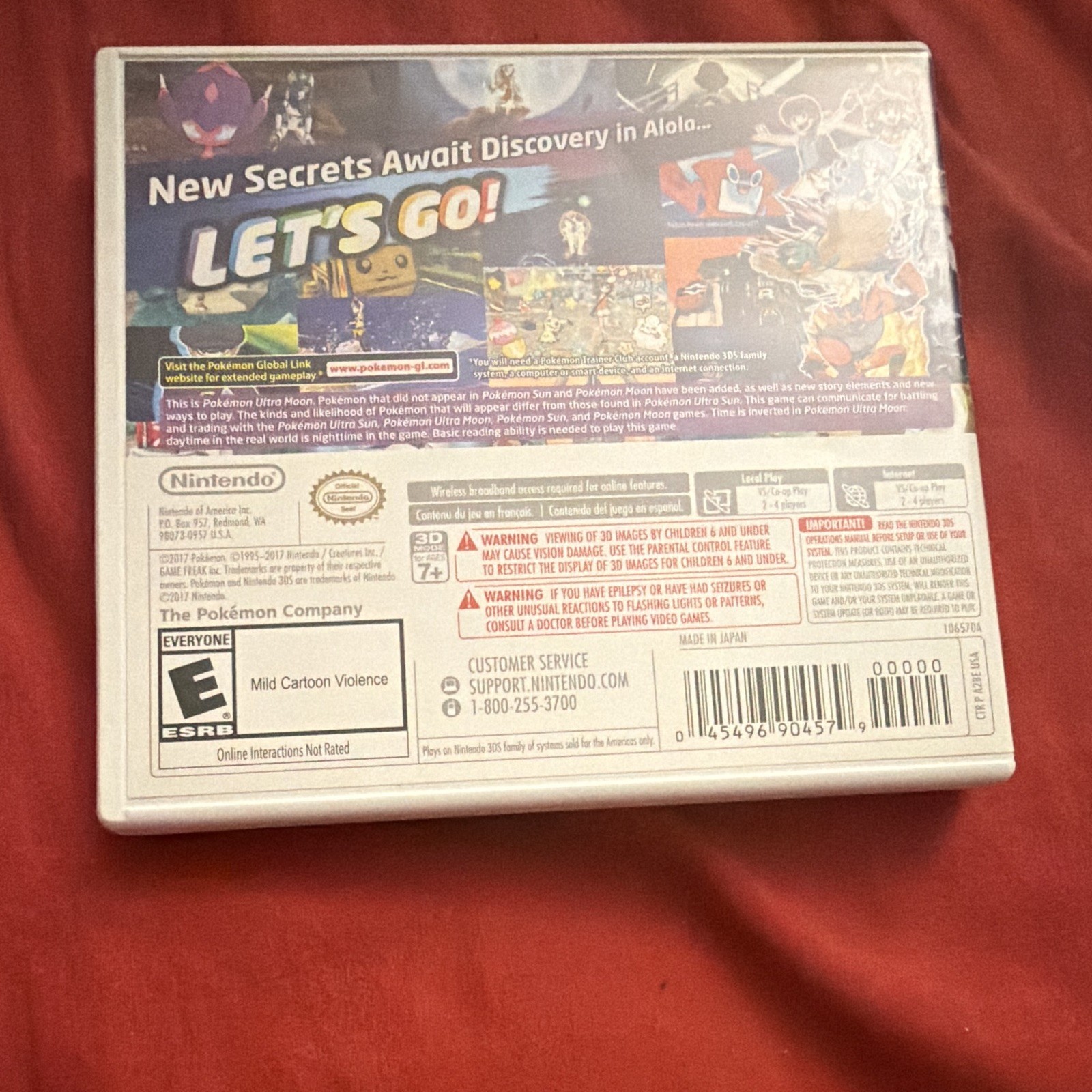 Nintendo Pokémon Ultra Moon – 3DS, E, NTSC-U/C, 2017, Manual, Case