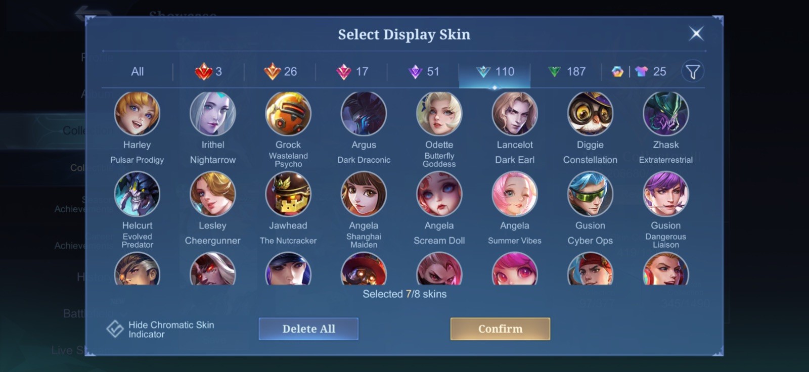 Mobile Legends (MLBB) Account – Mega Collector 3 (NA Account)
