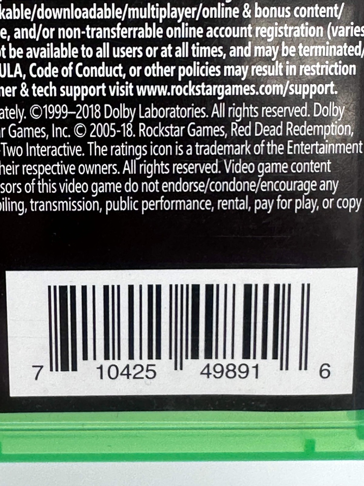 Red Dead Redemption II Xbox One Complete w/ 2 Discs