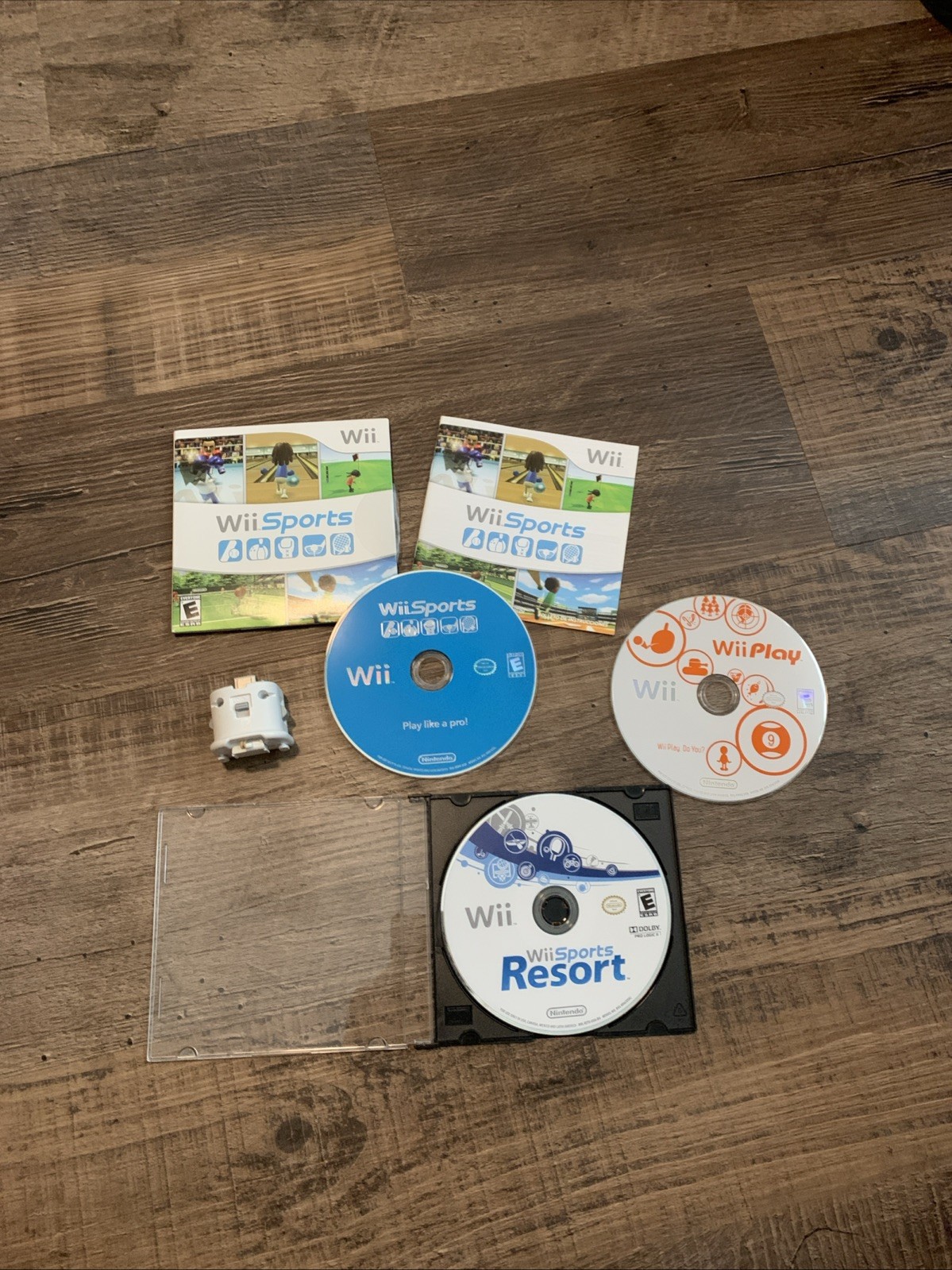 Wii Sports, Wii Sports Resort, Wii Play, & Motion Plus Adapter MEGA LOT BUNDLE!