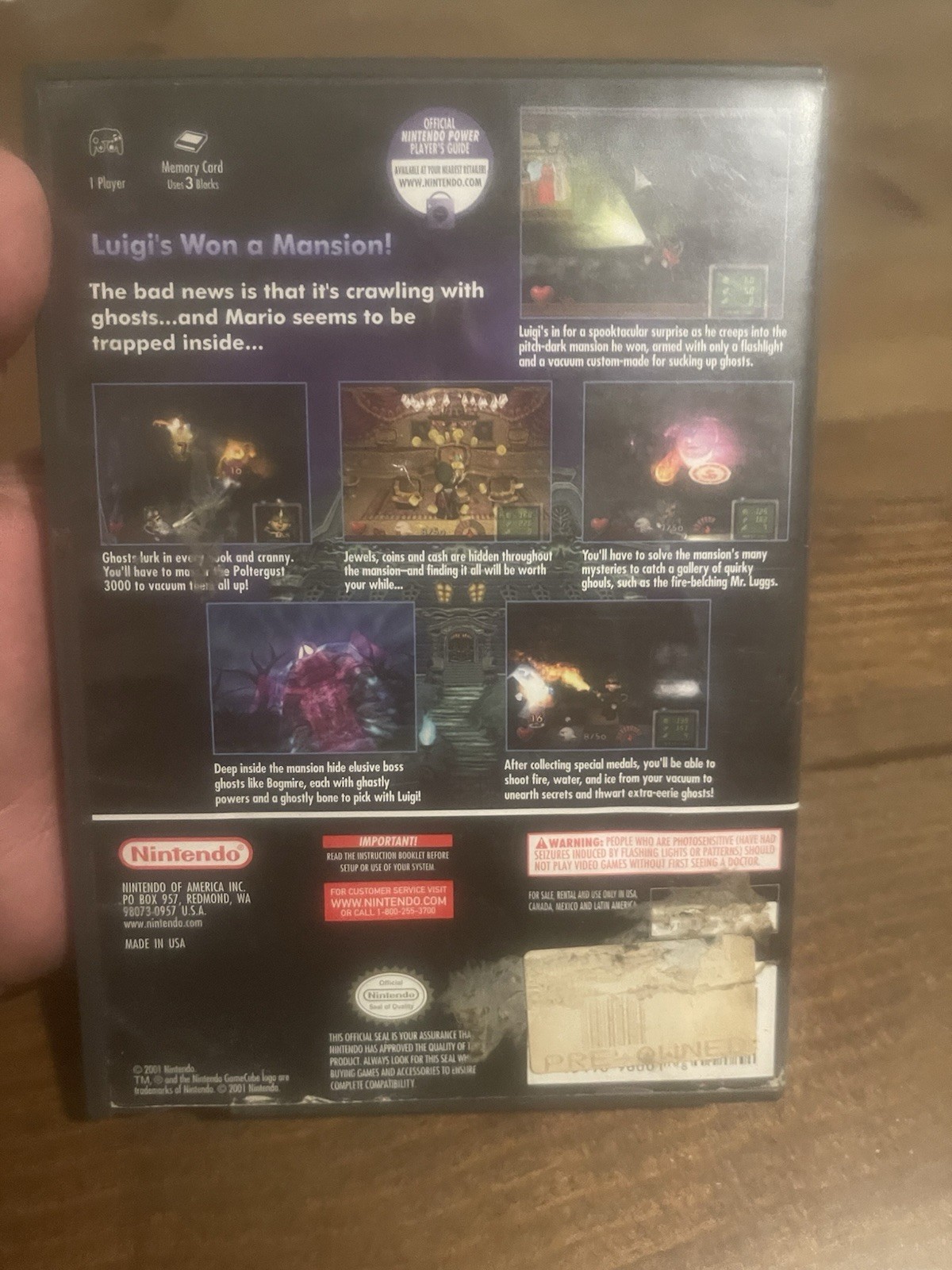 Luigi’s Mansion – Nintendo Cube Missing Manual