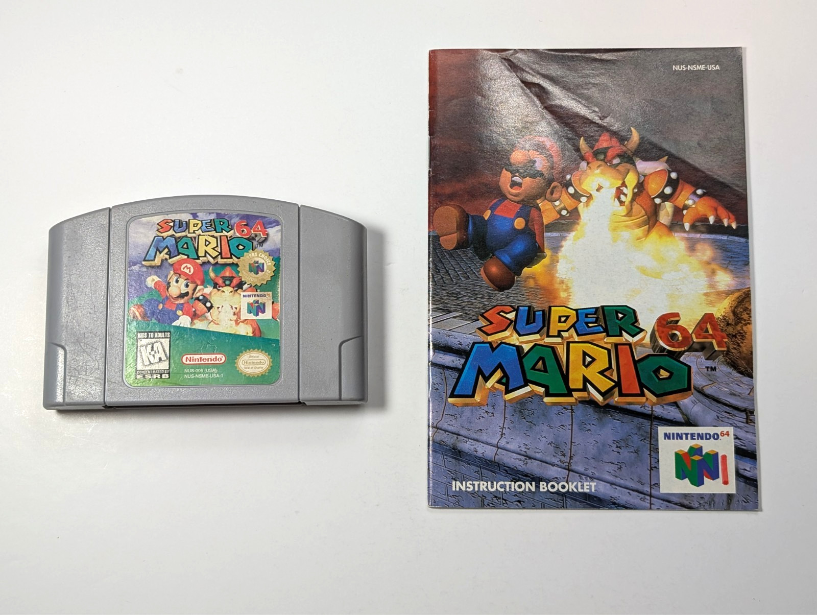 Super Mario 64 (worn) Nintendo 64 with manual authentic