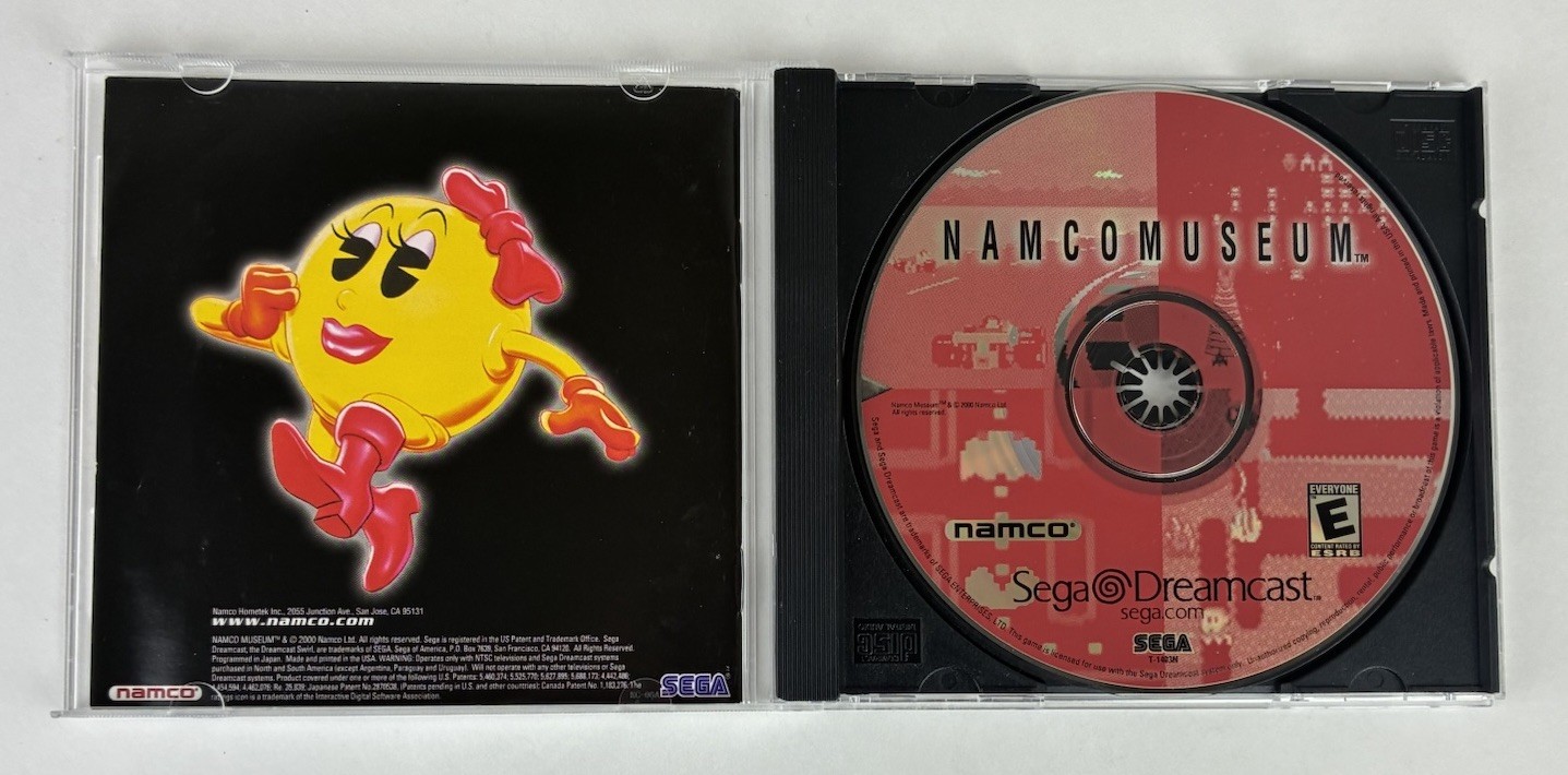 Pac-Man Ms. Pac-Man Namco Museum Sega Dreamcast 2000 With Manual Tested Works