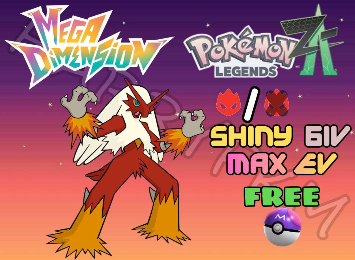 ✨SHINY ALPHA BLAZIKEN ✨6IV MAX EV⭐POKEMON LEGENDS ZA