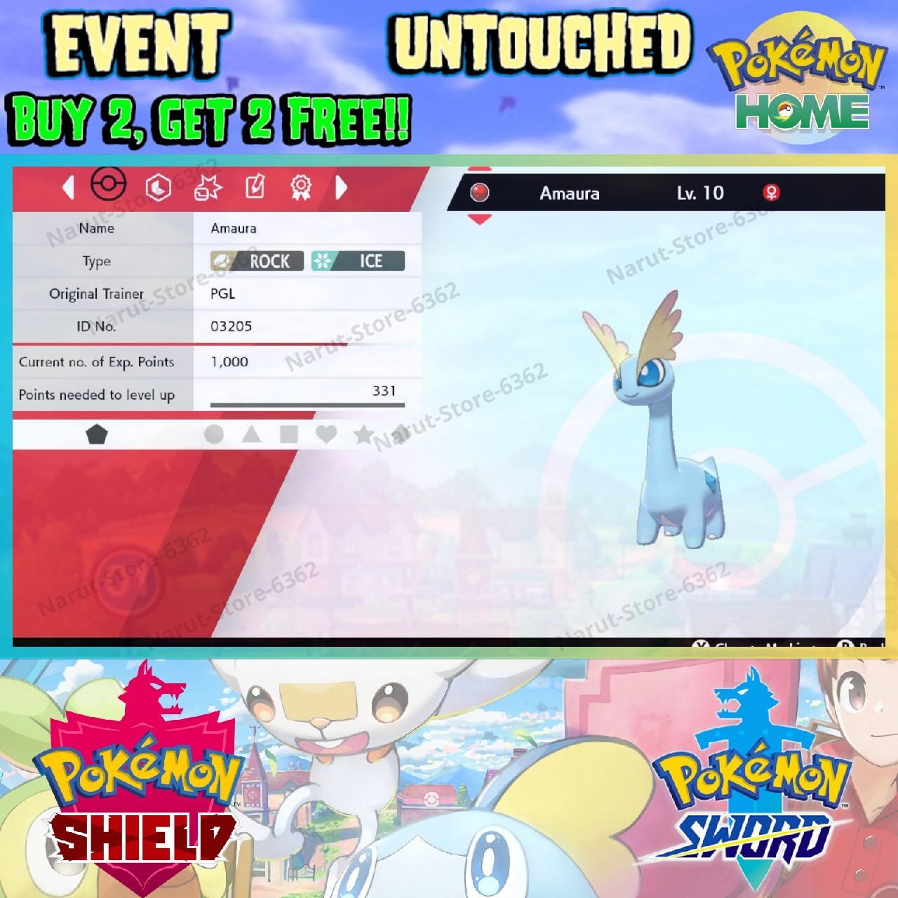 Amaura Event 🔥ORAS Enter the Dragon Type 2015🔥Pokémon Sword & Shield