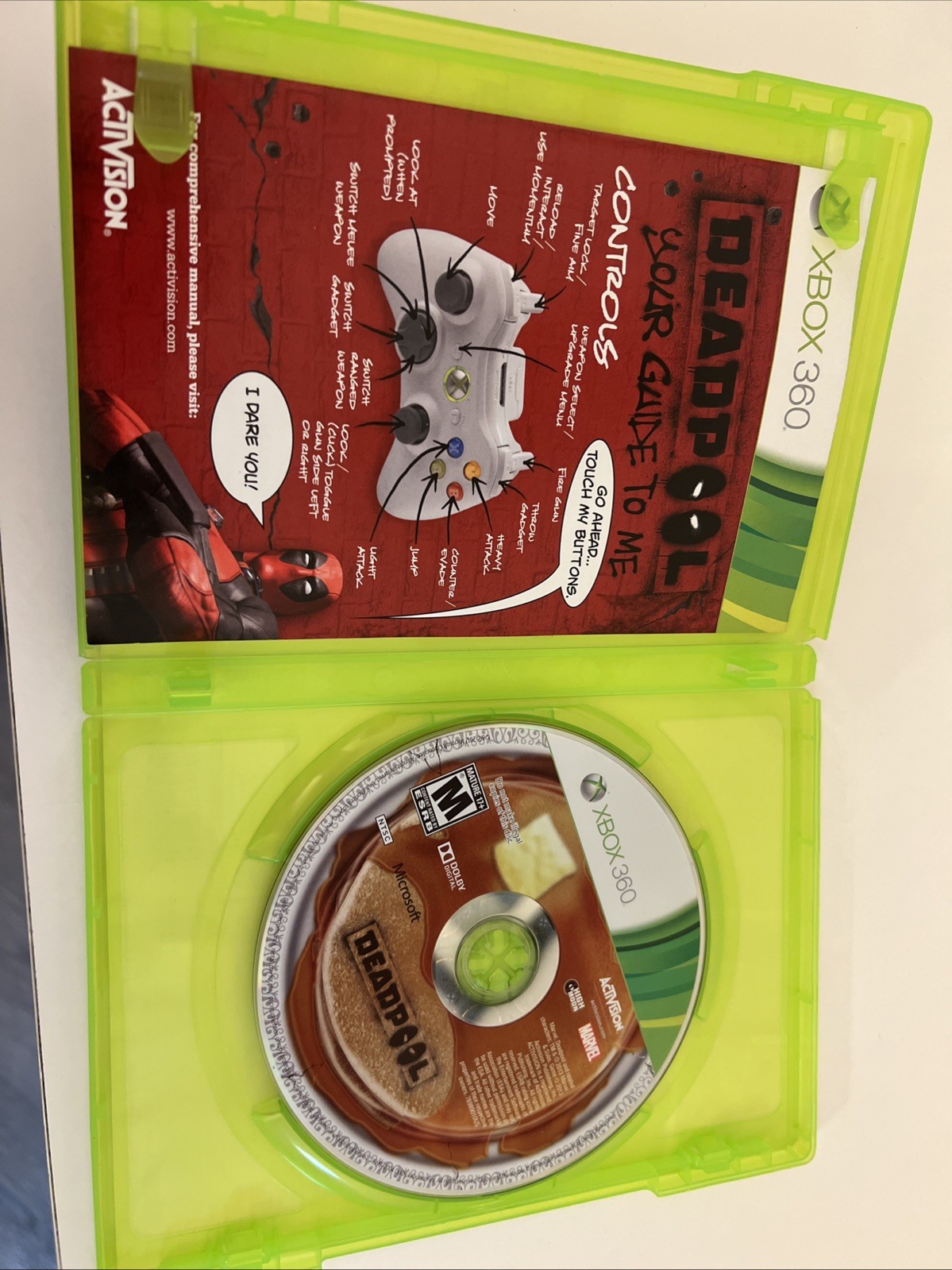 Deadpool (Microsoft Xbox 360, 2013) DISC & CASE! Clean And Tested!