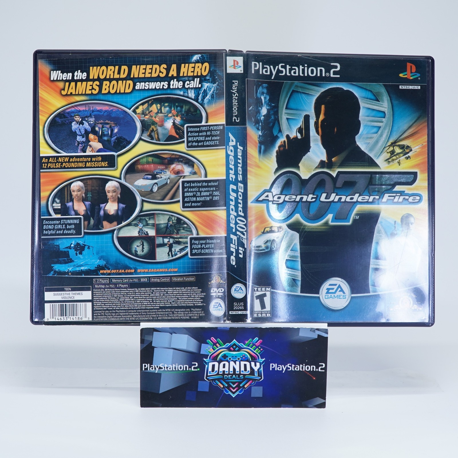 007 Agent Under Fire PS2 Black Label – CIB W/ Manual – PlayStation 2