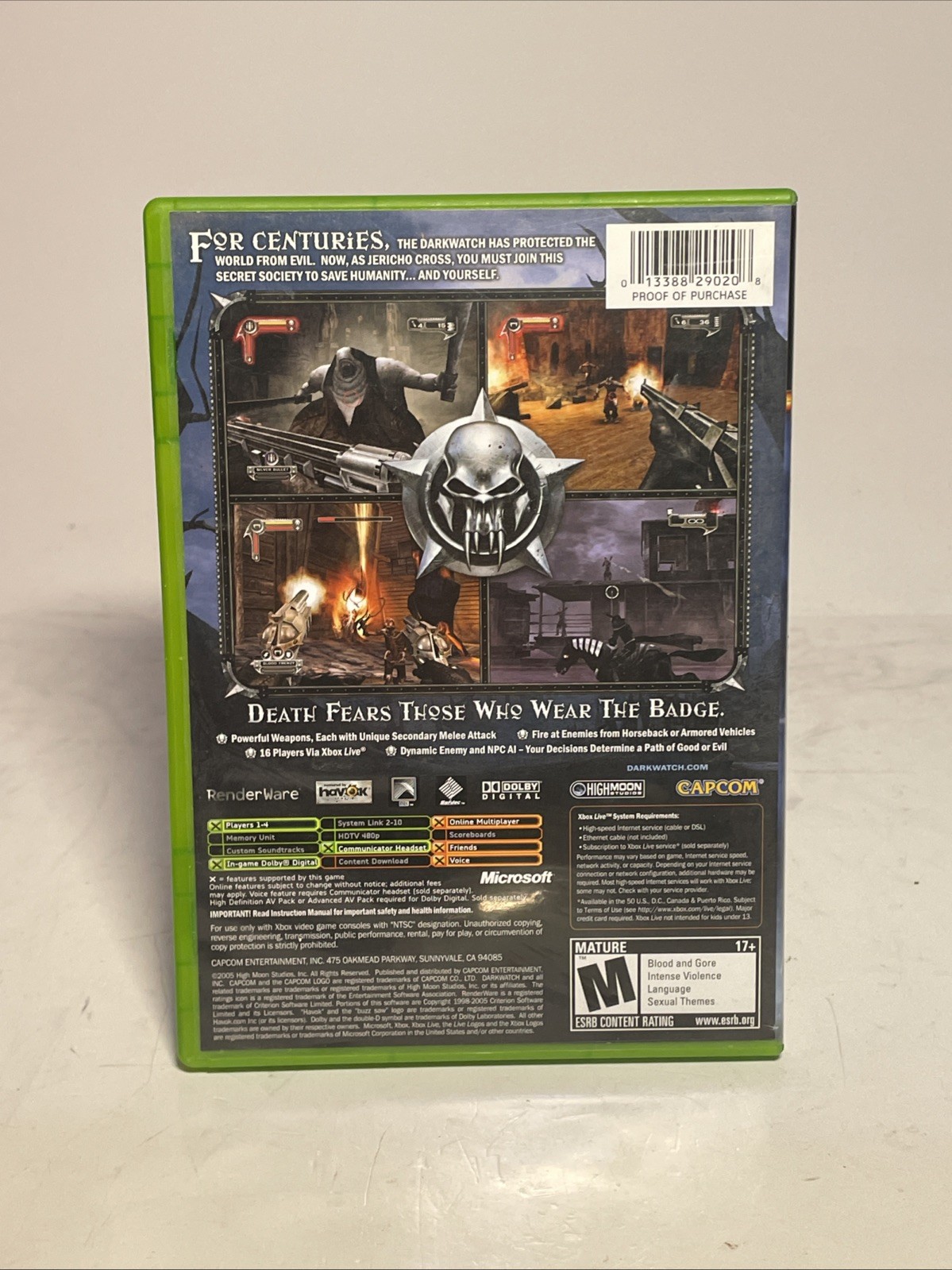 Darkwatch 2005 Microsoft Xbox CIB Complete Read