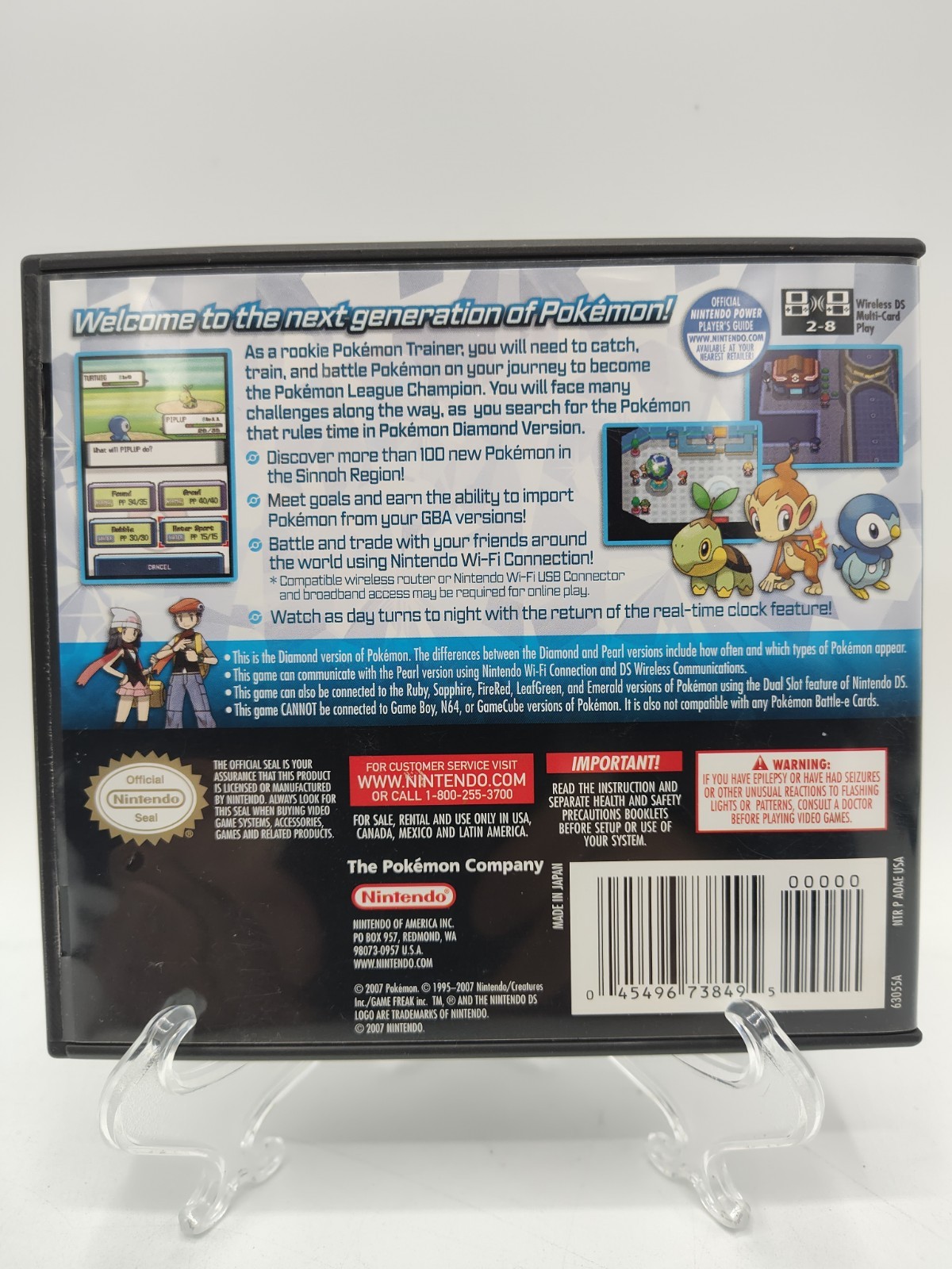 Pokemon: Diamond Version – (Nintendo DS, 2007) *CIB* Authentic! Tested!