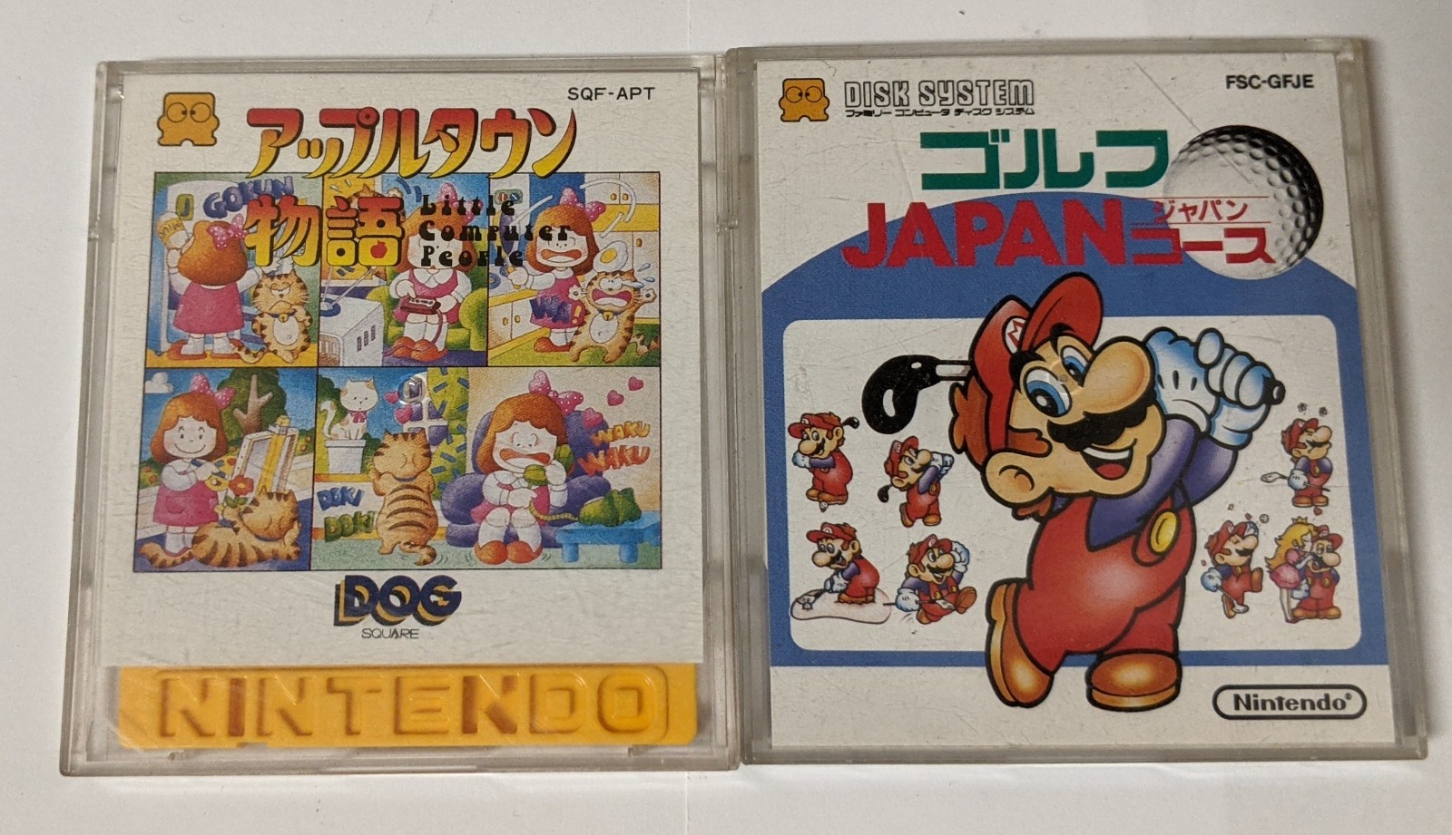 Nintendo Famicom Disk System Lot of 2 – Appletown Monogatari & Golf – EDcx121
