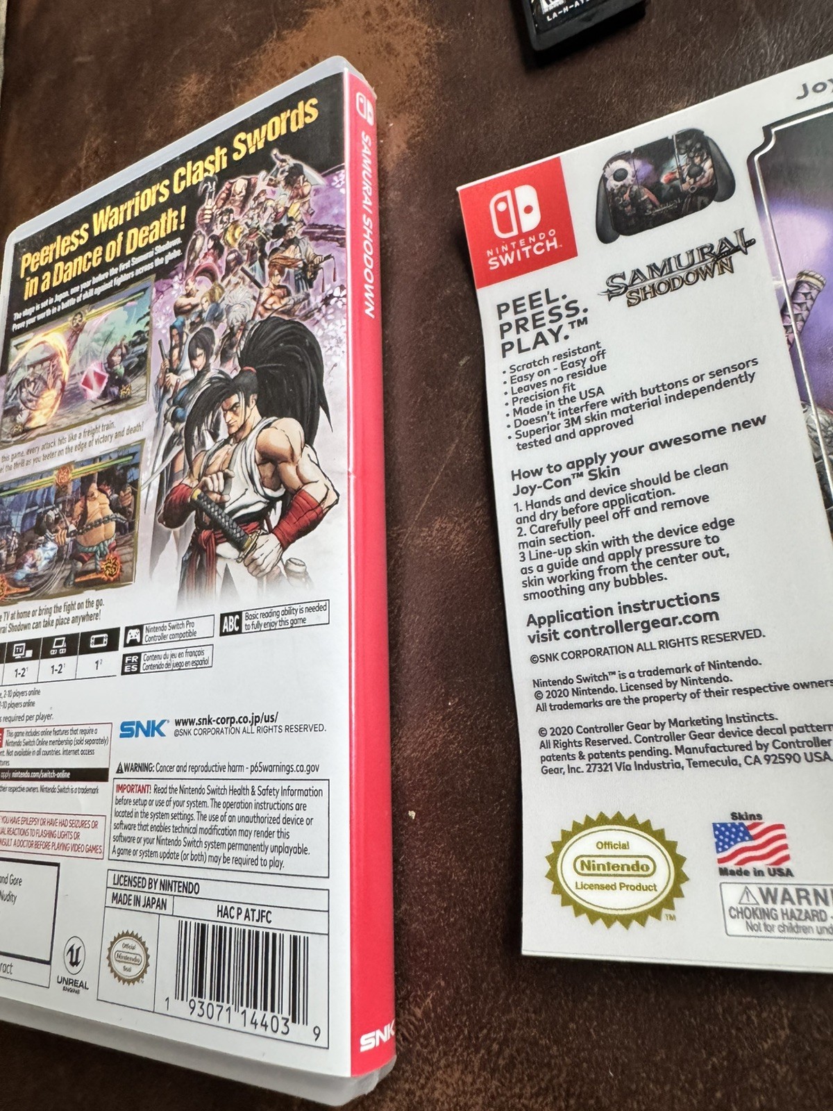 Samurai Shodown – includes joycon skins (Nintendo Switch, 2020) NTSC clean