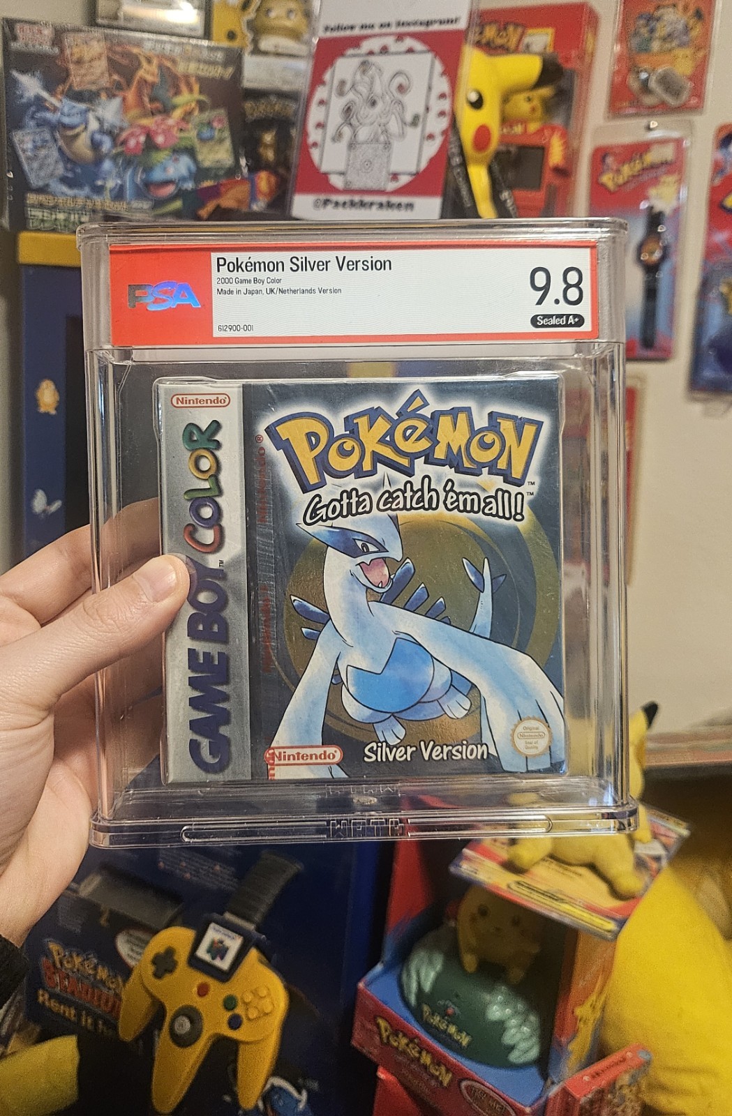 PSA 9.8 A+ Pokemon Silver Nintendo Gameboy Color PAL UK/Netherlands