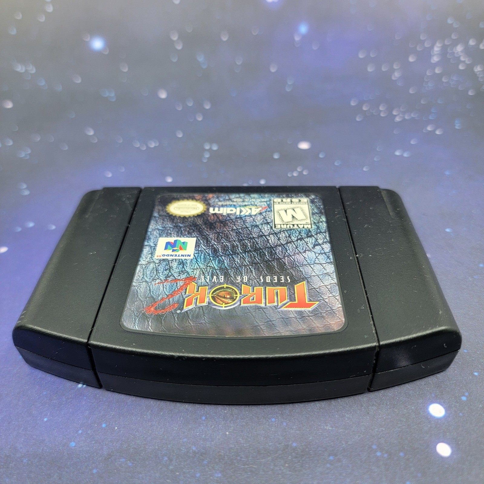Turok 2 Seeds of Evil Nintendo 64 N64 Black Cartridge Acclaim NUS-006 USA