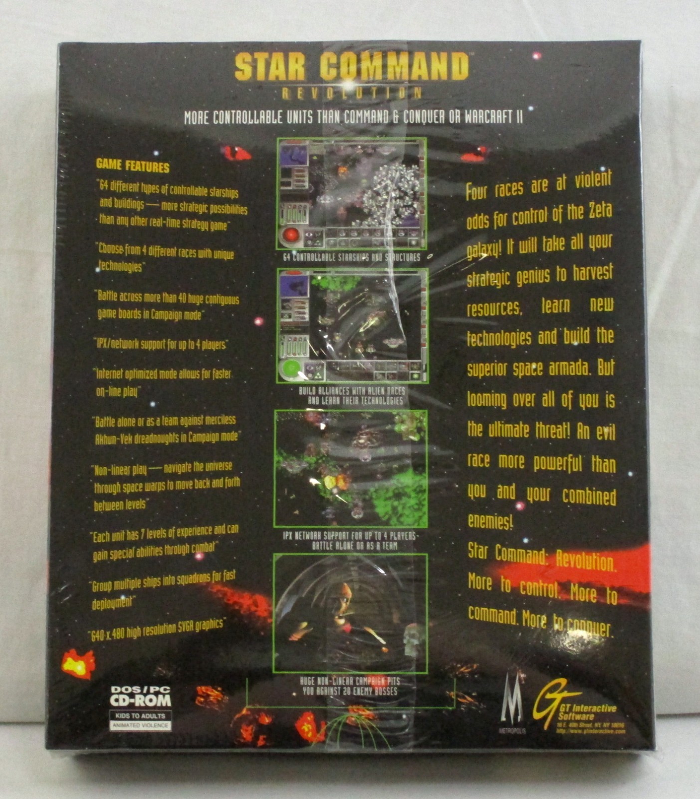 Star Command: Revolution Computer Game PC CD-ROM GT Interactive 1997 SEALED