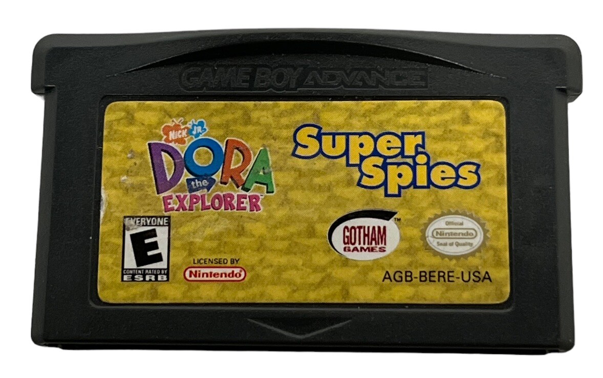 Game Boy Advance Dora The Explorer Super Spies Cartridge show puzzle gather GBA