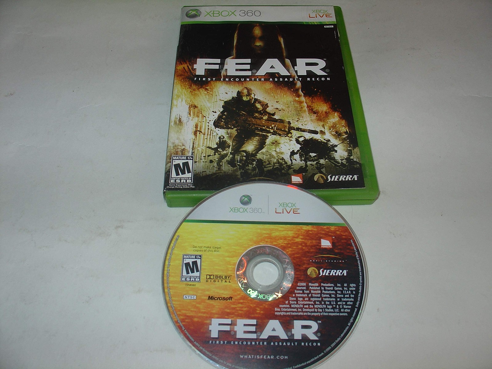 F.E.A.R.: First Encounter Assault Recon (Microsoft Xbox 360, 2006) Fast Ship