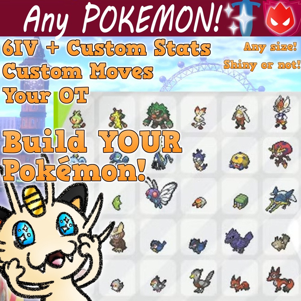 BUILD ANY LEGAL POKEMON Sword Shield Shiny Bundle + 6IV – TRADES 3PM-8PM (PT)