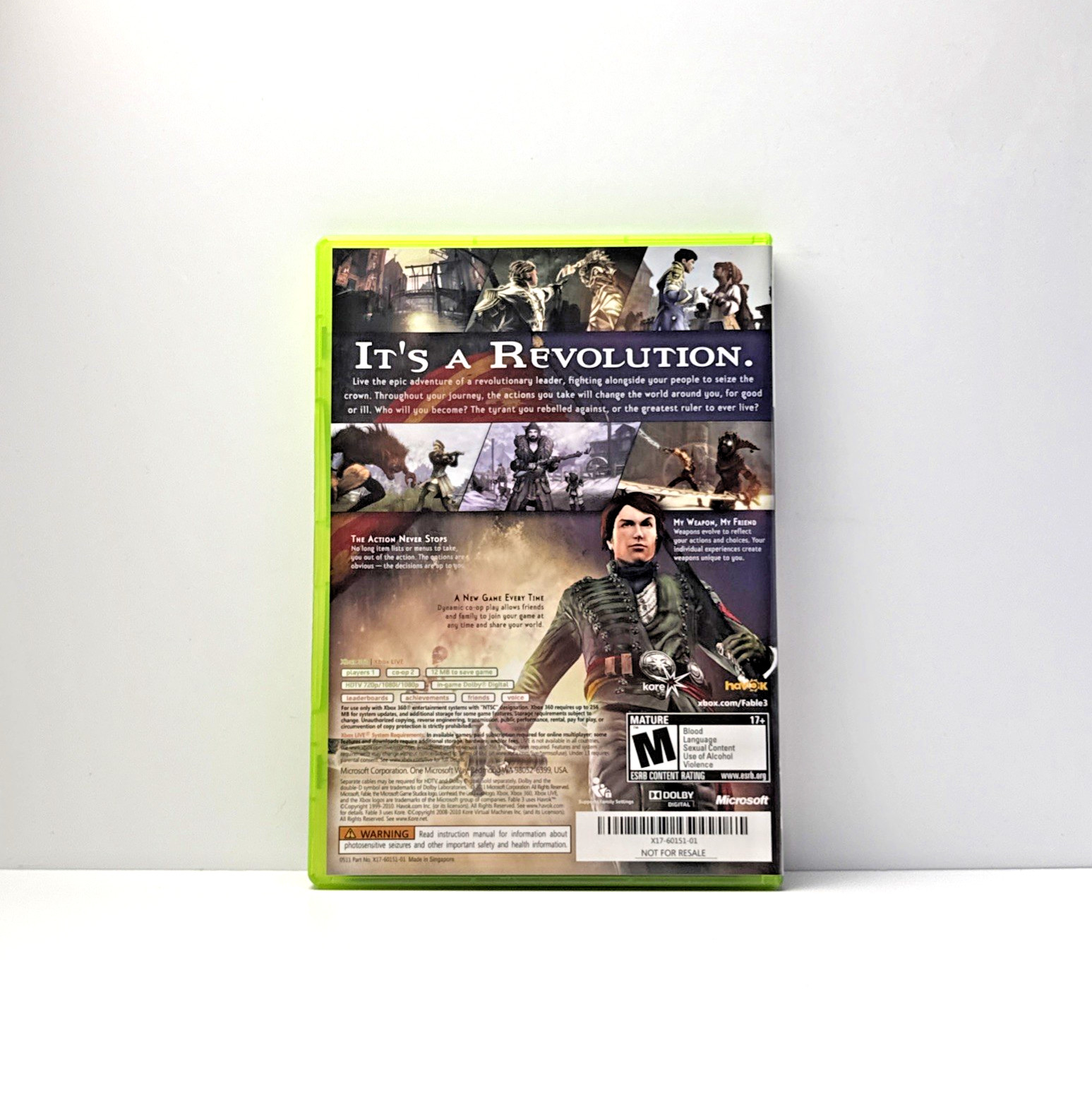 Fable III Not For Resale Microsoft Xbox 360 CIB Refurbished Tested Free Shipping