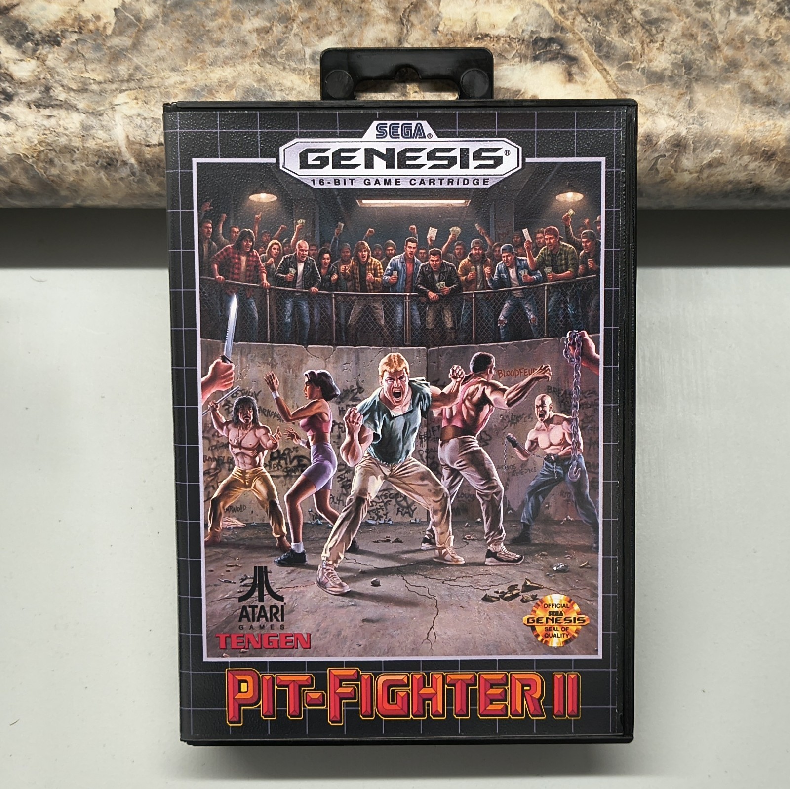 Pit-Fighter 2 “Prototype” for Sega Genesis with case & cover art.