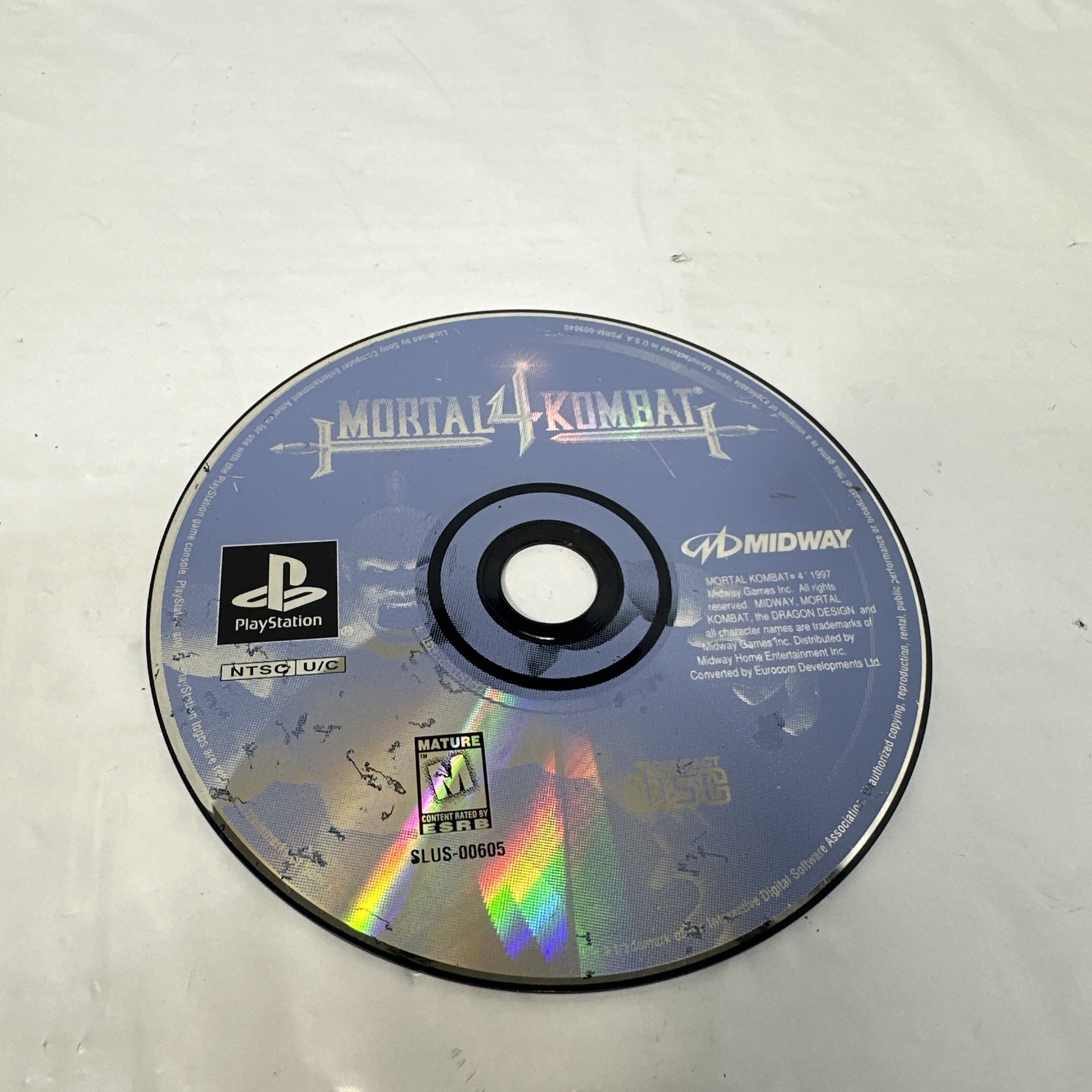 Mortal Kombat 4 PS1 Sony PlayStation 1, 1998 Disc Only – Tested