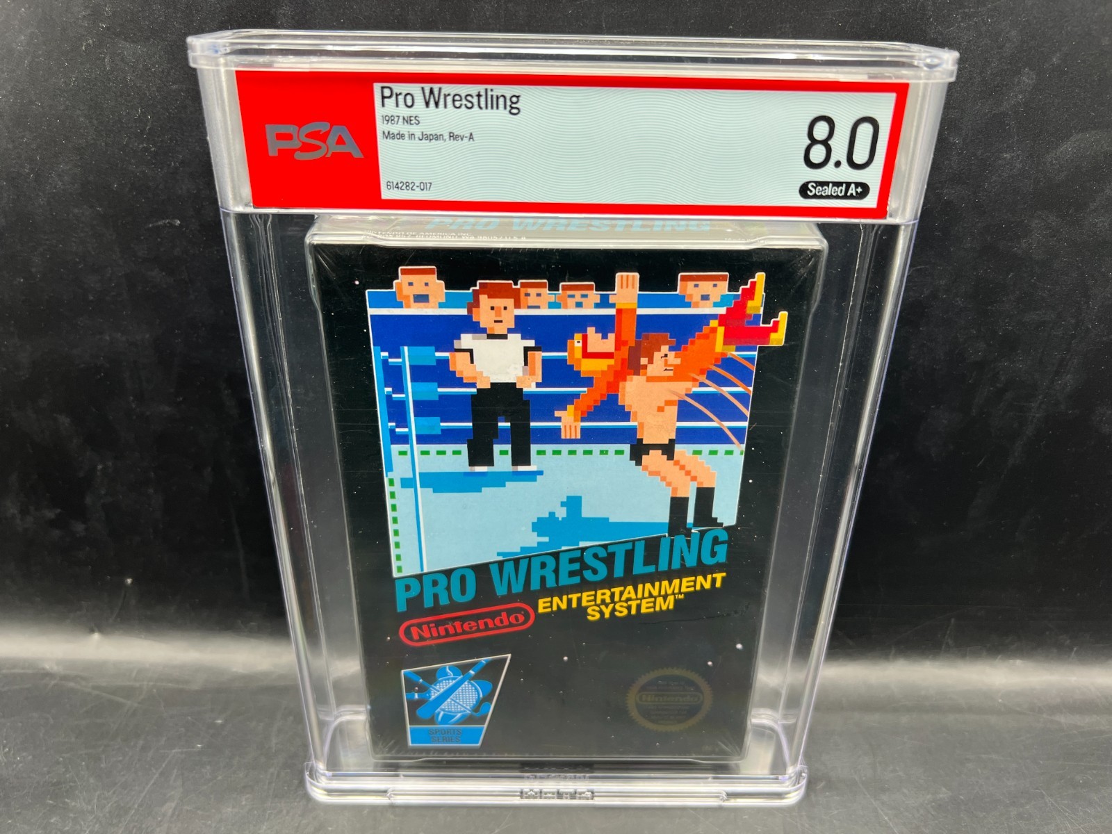 Pro Wrestling Nintendo NES Black Box PSA 8.0 A+ Graded FACTORY SEALED WATA VGA