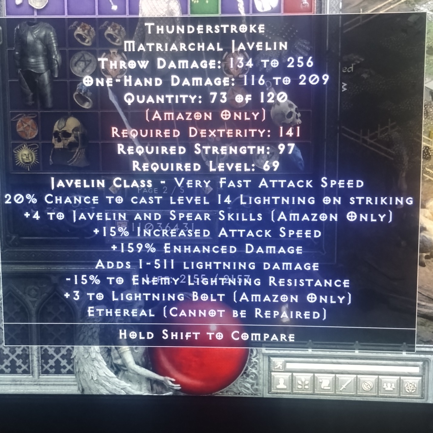 Diablo II PC Thunderstroke ethereal