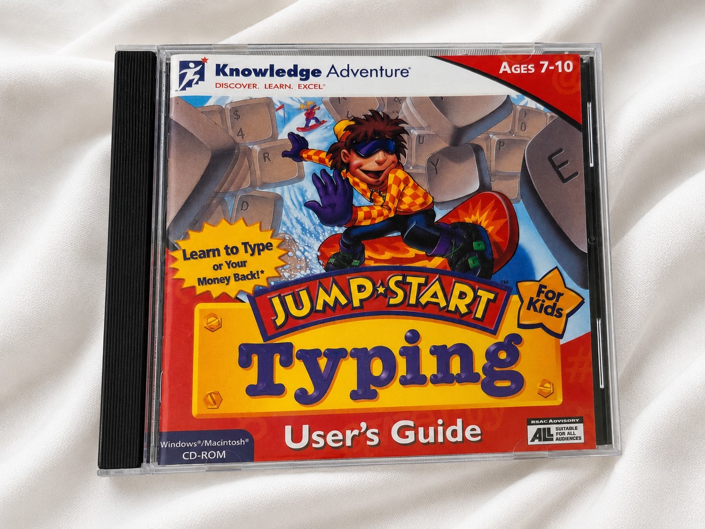 JumpStart Typing CD-ROM PC Mac Knowledge Adventure 1998 Kids Ages 7-10 Tested