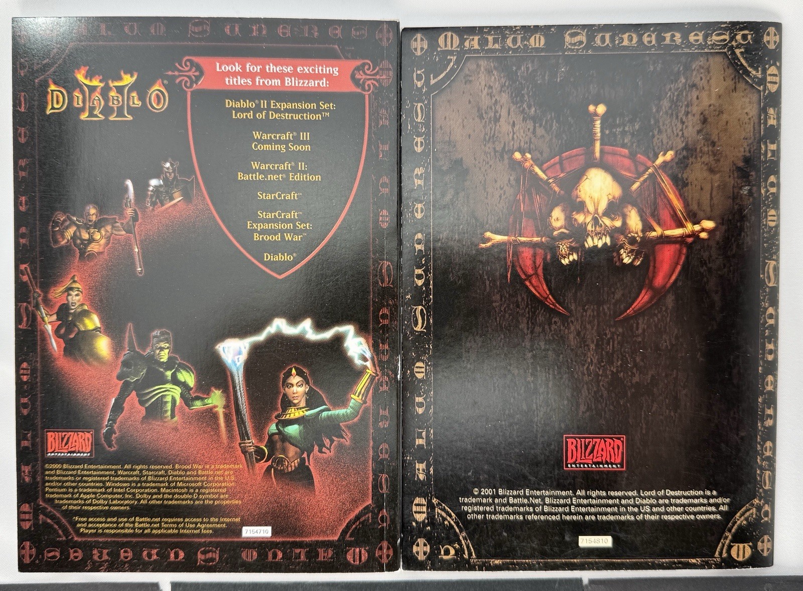 Diablo II Discs + Lord of Destruction Expansion Set For PC With Keys And Manuals