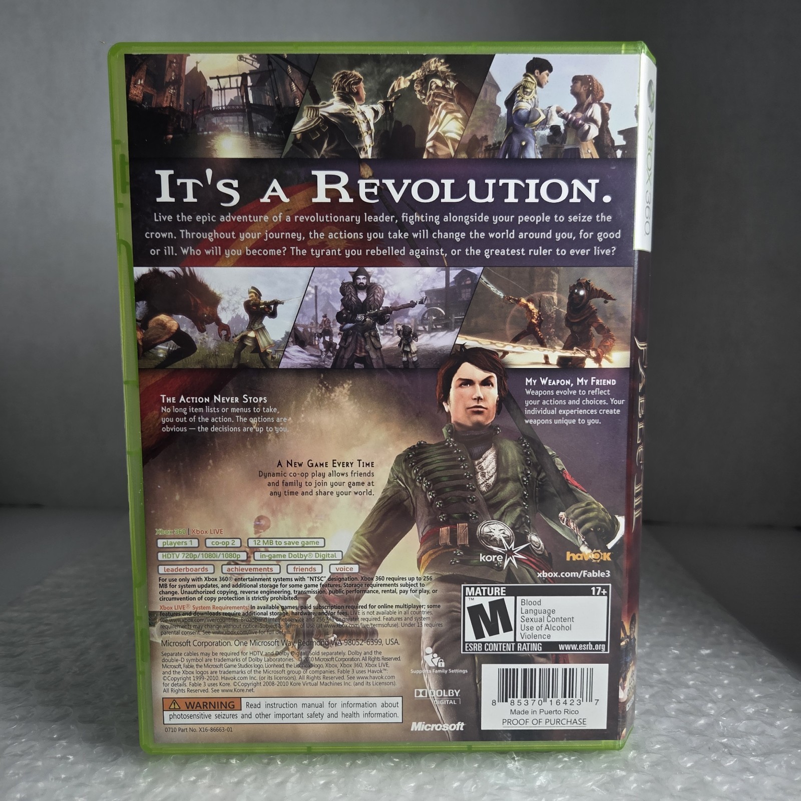 Fable 3 III Xbox 360 Microsoft Complete In Box CIB Tested Lionhead Studios Kore