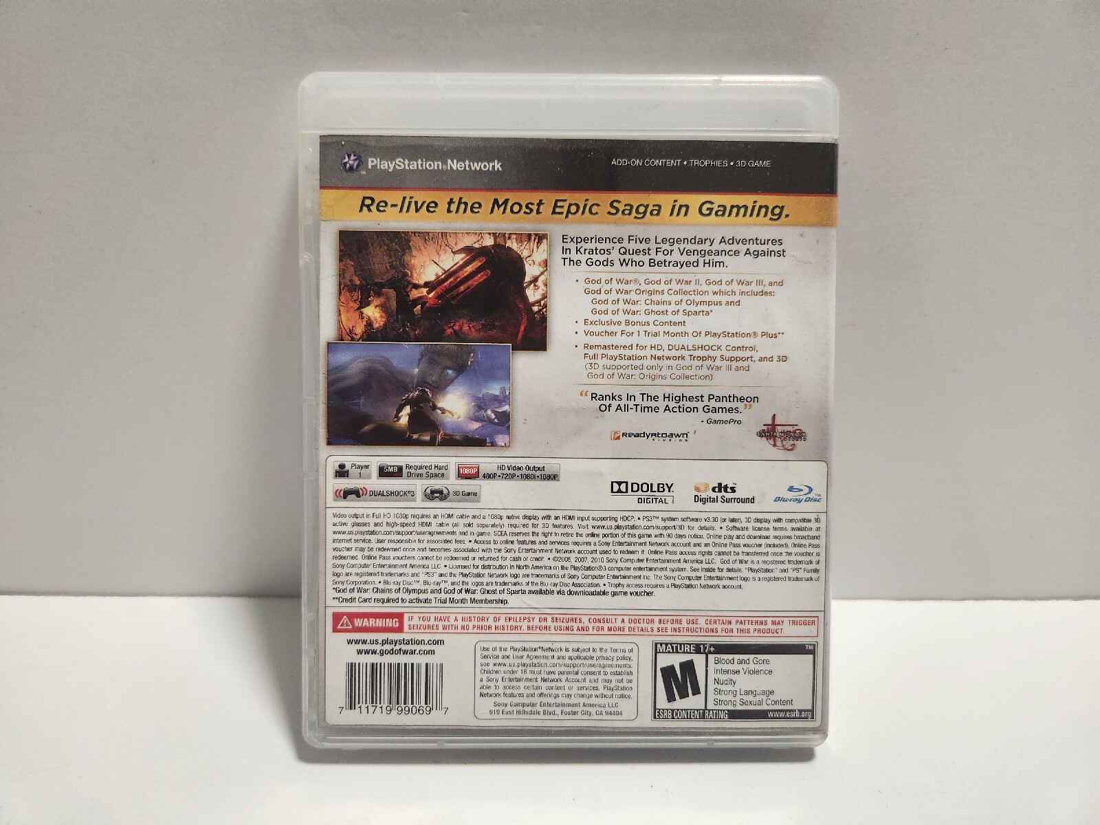 God of War Saga (Sony PlayStation 3, 2012) PS3 2 Discs TESTED