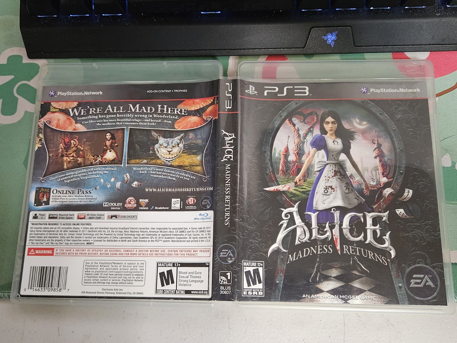 Alice Madness Returns Sony PlayStation 3 PS3 COMPLETE CIB **FREE SHIPPING**